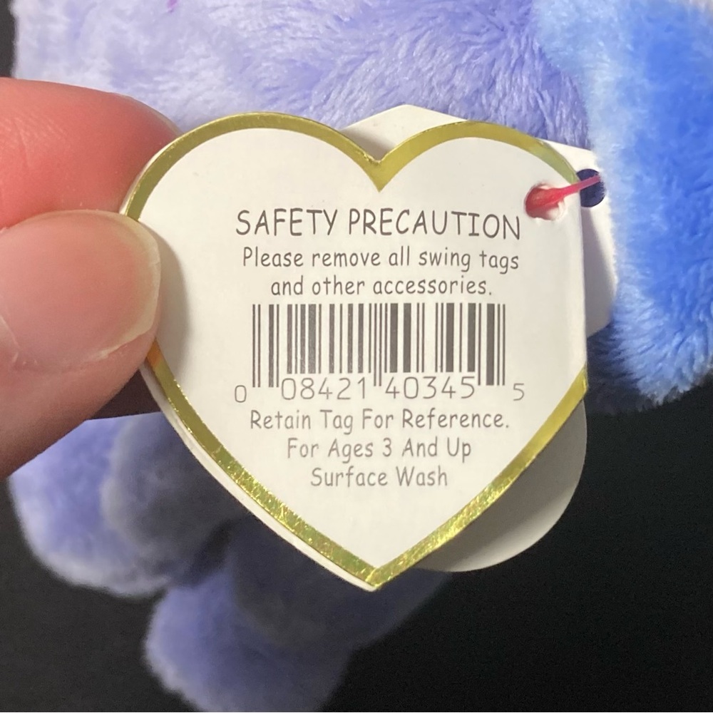 ⭐️ RARE Vintage 2005 Periwinkle The Cat Blue’s Clues Ty Beanie Baby Plush - Picture 9 of 14